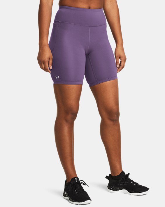 กางเกงขาสั้น UA Movement Bike สำหรับผู้หญิง in Purple image number 0